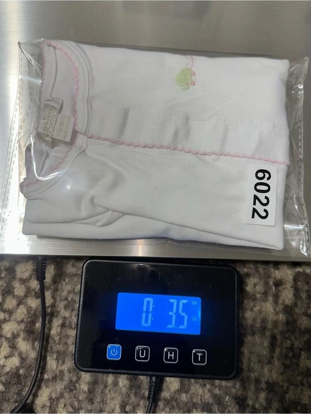 Kissy Kissy Infant Baby Girl Size 6 9 mos White Snap Front Sleep Sac Footed Pjs